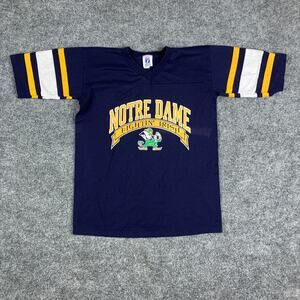 Logo 7 T-Shirt Boys Size XL Navy Blue Notre Dame‎ Fighting Irish Vintage